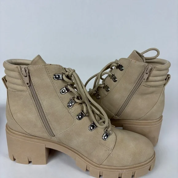 Sun Stone, Rutheep Faux Leather, Round Toe, Low Ankle Lug Bootie Women’s 10 - Picture 8 of 10